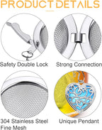 2pcs Tea Infuser Tea Strainers for Loose Tea Luminous Heart Pendant Loose Leaf Tea Steeper Tea Ball Handmade Fluorescent Stone Tea Diffusers for Loose Tea Tea Sets for Women