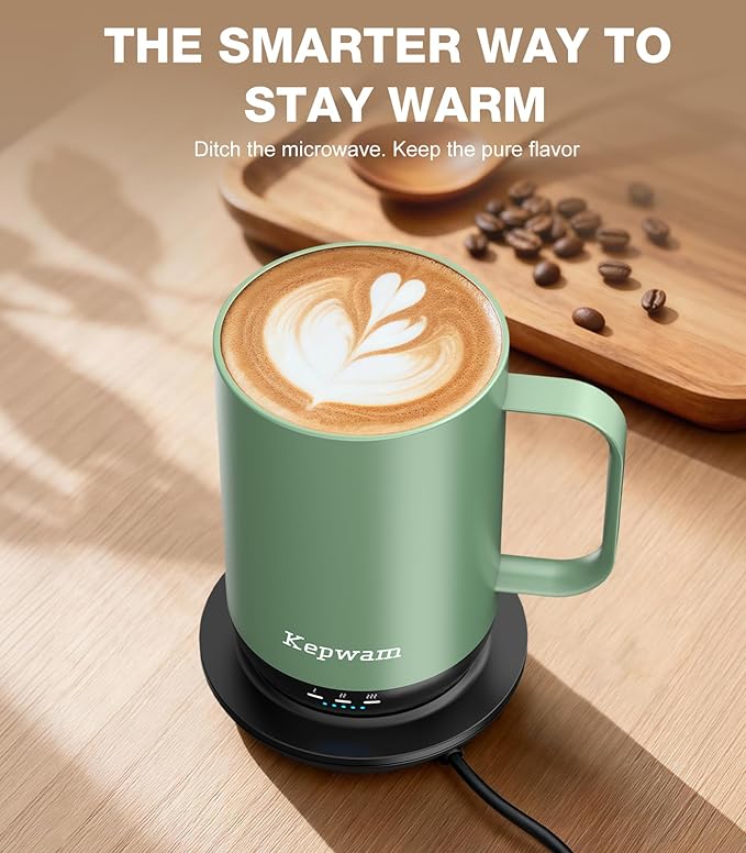 Self-Heating Coffee Mug T1, 16oz Rechargeable Heated Coffee Mug, Smart Coffee Warmer Mug with App-Controlled,Advanced Temperature-Controlled Heating Coffee Gifts for Women Men Coffee Lover