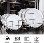 AmorArc Ceramic Dinnerware Set for 8 | Speckled Stoneware Plates and Bowls with Rustic Terracotta Underside| Scratch Resistant,Dishwasher & Microwave Safe Dishes Sets- 24pcs White