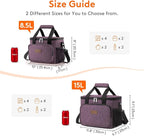 Lifewit Large Lunch Bag Insulated Lunch Box Soft Cooler Cooling Tote for Adult Men Women, Purple 24-Can (15L)