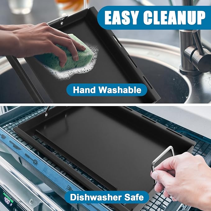 Full-Size Griddle Inserts for Weber Spirit I & II 200 Series, Nonstick Flat Top Griddle for Spirit E-210 E-220 S-210 S-220 Spirit II E-210 S-210 E-220 S-220, Griddle Replacement for Weber 7637