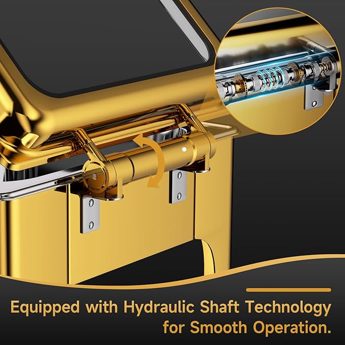 Chafing Dishes for Buffet, 6QT Square Stainless Steel Chafing Dish with Transparent Hydraulic Lid, 304 Food Pan, Buffet Warmer for Parties and Events (Golden)