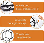 Countertop Wine Rack - 14 Bottle Freestanding Modern Black Metal Small Wine Rack - 3 Tier Small Tabletop Wine Bottle Storage Stand, for Kitchen,Bar,Cabinet.