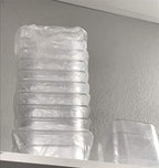 YBSVO 1/6 Size Polycarbonate Food Pans,4"Deep,Clear - Pack of 6