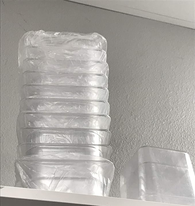 YBSVO 1/6 Size Polycarbonate Food Pans,4"Deep,Clear - Pack of 6