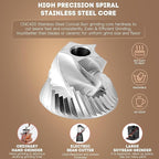 Generic Portable Battery Powered Burr Coffee Grinder with Adjustable settings, 35G Capacity, 1500mAh Rechargeable, Conical Stainless Steel Burr for Espresso, Manual Brew, Travel, Camping