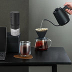 Portable Burr Coffee Grinder Small - Coffee Bean Grinder Electric with Multi Grind Settings for French Press, Cold Brew, Moka Pot, Pour-Over, Espresso Machine