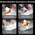 Titanium Cutting Board - 3 pack Double Sided Titanium Cutting Mat for Kitchen