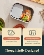 Caraway Mini Dash Inserts - 2pc .6 Cup Dash Ramekins w/Lids - Easy to Store, Non Toxic - Perfect for Sauces, Garnish, & Small Snack or Sides