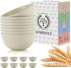 Homienly Wheat Straw Bowls Set of 8, Unbreakable Cereal Bowls, Microwave and Dishwasher Safe Kitchen Bowl Set for Dinner, Soup, Cereal, Snack, Bowl for Kitchen, Camping(Beige, 26 OZ)