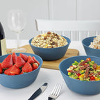 PYRMONT Wheat Straw Bowls 36oz Cereal and Salad Bowl Set of 8 Dishwasher & Microwave Safe Bowls for Kitchen, Plastic Bowls Reusable for Salad, Cereal, Snack, BPA-Free