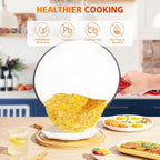 Hisencn Enameled Cast Iron Cookware Set - 7 Piece Dutch Ovens Set, Sauce Pan, Skillet, 3 Lids, Pots and Pans Set, Ceramic Coated Cast Iron, Heavy Duty, Gas/Induction Compatible, PFA Free, Rouge Red