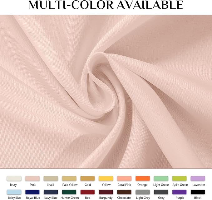 Softalker Rectangle Tablecloth, Waterproof & Stain Resistant Table Cloths Wrinkle Free Fabric Washable 210GSM Polyester Table Cover for Spring/Party/Outdoor - 90 x 132 inch,Pink