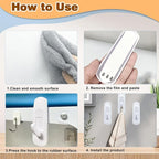 Large Utility Hooks 20 Hooks + 22 Adhesive Strips,Damage Free Hanging Wall Hooks with Adhesive Strips,No Tools Adhesive Hooks for Coat, Door,Key Holder,Christmas Decorations (Holds up to 5 lb)