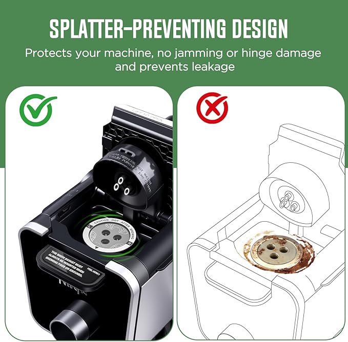 Ninja Reusable Coffee Pod: VIVI SKY Upgraded Stainless Steel Permanent Refillable Ninja K Cups - 3 Holes Coffee Filters For Ninja Coffee Maker CFP201 CFP300 CFP301 CFP305 CFP307 CFP400 (1 Pack)