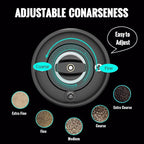 Electric Pepper Grinder or Salt Mill, Battery Operated Automatic Pepper Mill with LED Light, One-handed Operation Button Control, Adjustable Coarseness, Refillable, 70ml, Black (1 Pack)