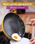 Nuwave Lux 13-Piece Premium Cookware Collection, Healthy G10 Duralon Blue Ceramic Nonstick, Ultra Durable, PFAS-Free, Lightweight & Works on All Cooktops