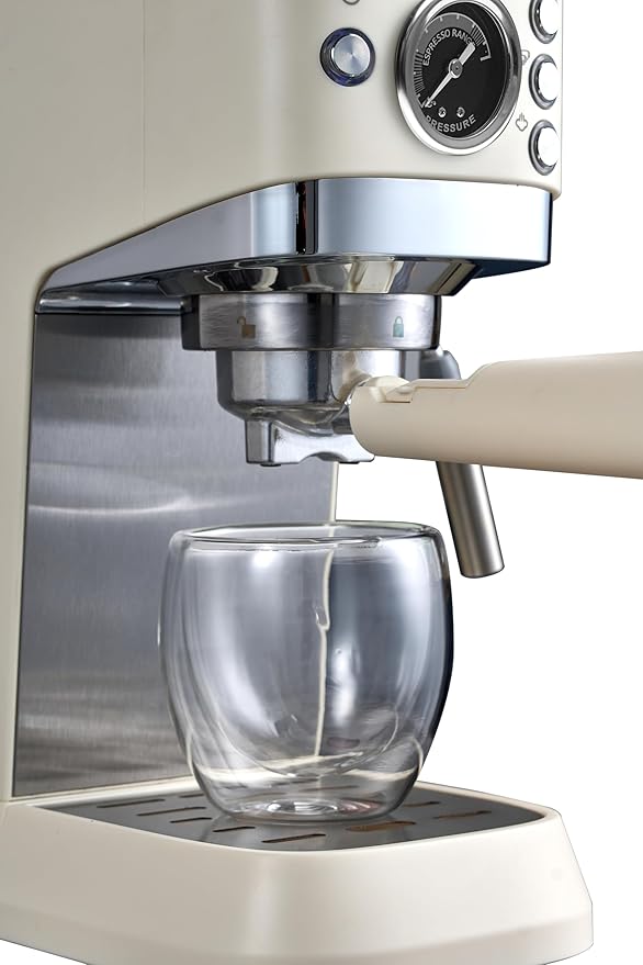 MOI 20 Bar Espresso Machine with Milk Frother Steam Wand - Compact Stainless Steel Espresso Coffee Maker - Expresso Machines for Home with 1.5L Removable Water Tank for Latte, Cappuccino, Espressos