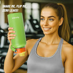 32oz Water Bottle with Comfort Grip Handle, Gym Water Bottle, Insulated Steel Water Bottle with Wide Mouth, No Straw