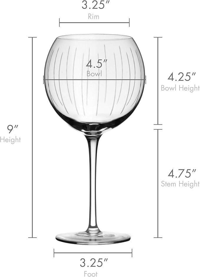 Mikasa Cheers Balloon Goblet Wine Glass, 24.5-Ounce, Set of 4, Transparent