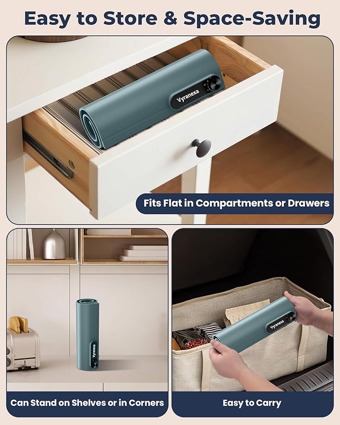 Warming Mat for Food - Space-Saving, Fits Two Baking Dishes, 7 Temp Settings, 4h Auto Shut-Off, Durable Silicone Surface, Easy to Clean, Perfect for Parties and Everyday Use (Green, Medium)