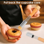 Cupcake Corer Tool - Stainless Steel Cupcake Hole Punch for Filling, Durable Cupcakes Filler Tool with Flower Design for Baking Accessories