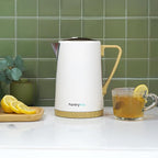 1.7L 1500W Wide Mouth Electric Kettle - Stainless Steel Interior - Rapid-Boil - Auto Shut-Off, Boil-Dry Protection, Cool-Touch, LED Indicator - White by The Display Guys