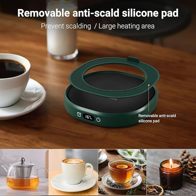 Coffee Mug Warmer & You are Awesome Mug Set, Electric Cup Warmer with Auto Shut Off, 4 Temperature Setting Smart Beverage Warmer, 8-Hours Auto Shut Off