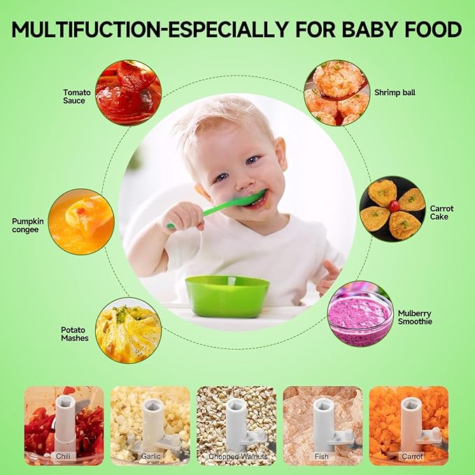 Manual Food Processor Vegetable Chopper, Portable Hand Pull String Garlic Mincer Onion Cutter for Veggies, Ginger, Fruits, Nuts, Herbs, etc., 500ml,（Gray-green）