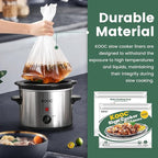 KOOC Slow Cooker Liners 11"x17" 20 count Middle Size Disposable Plastic Bags Pot Liners Cooking Bags Fit 3 qt to 4 qt Pot BPA Free
