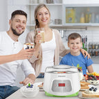 Yogurt Maker, Electric Yogurt Maker Machine with Transparent Lid, White/Green Cheese Maker for Home/Restaurant/Party