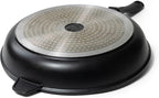 Alva Energy 12.6″ Non‑Toxic Ceramic Frying Pan – PFAS/PTFE‑Free, Induction‑Safe Recycled Aluminum – Fast, Even Heat with Stay‑Cool Handle, Lightweight for Everyday Cooking