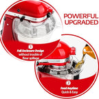 Pouring Shield for KitchenAid Tilt Head 4.5-5 QT (for Stainless Steel Bowls Only), for Kitchen aid Accessories and Attachments, Fully Enclosed Foldable Lid Mixer Bowl Cover, Not For Bowl Lift
