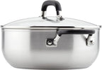 KitchenAid 71021 Stainless Steel Casserole with Lid, 4 Quart - Brushed Stainless Steel
