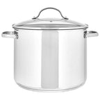 Amazon Basics Stainless Steel Stock Pot with Lid, 8 Quart, Even Heating, Easy to Clean, Silver
