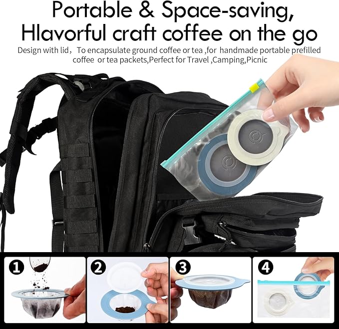 Portable Pour Over Coffee Dripper Reusable Coffee Filter Pour Over Coffee Maker for Camping Coffee, Travel Coffee Maker (50, blue)