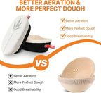 Banneton Bread Proofing Basket Set - 2X Oval Round Sourdough Proofing Baskets - Sourdough Proofing Bowls Bread Baking Supplies With Liner & Cloth Cover - Cotton Rope Banneton Basket for Baking