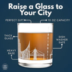 Greenline Goods – Cincinnati, OH Skyline Whiskey Glasses (Set of 2), 10 oz – Rocks/Old Fashioned Tumblers