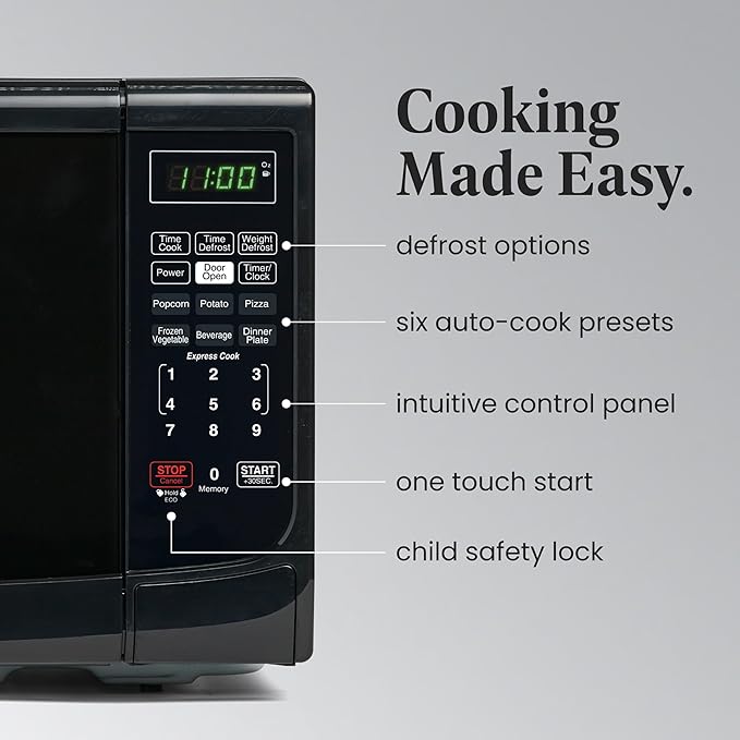 Farberware Countertop 700 Watts, 0.7 cu ft 700-Watt Microwave Oven, Black