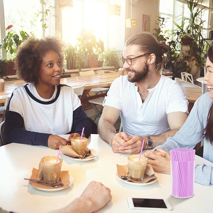 500 Pcs Lavender Purple Coffee Stir Sticks Set Lilac Purple Cocktail Straws Acrylic Stir Stick Holder Coffee Stirrers Holder Bar Straws Drink Stirrers for Coffee Bar Party Supplies Kitchen 2.7*4 Inch