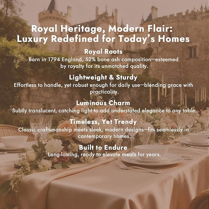 KINGSTONE Bone China Dinnerware Sets, 18-Piece Dinnerware Set for 6, Lightweight Durable, Dishwasher Safe, Tableware for Daily Use with Elegant Design, Pink