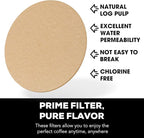 Round Disposable Coffee Filters Paper – Compatible with Classic The Perfect-Brew Pour Over – Round Replacement Coffee Filters, Unbleached, Compostable Paper Filters, 100 Count