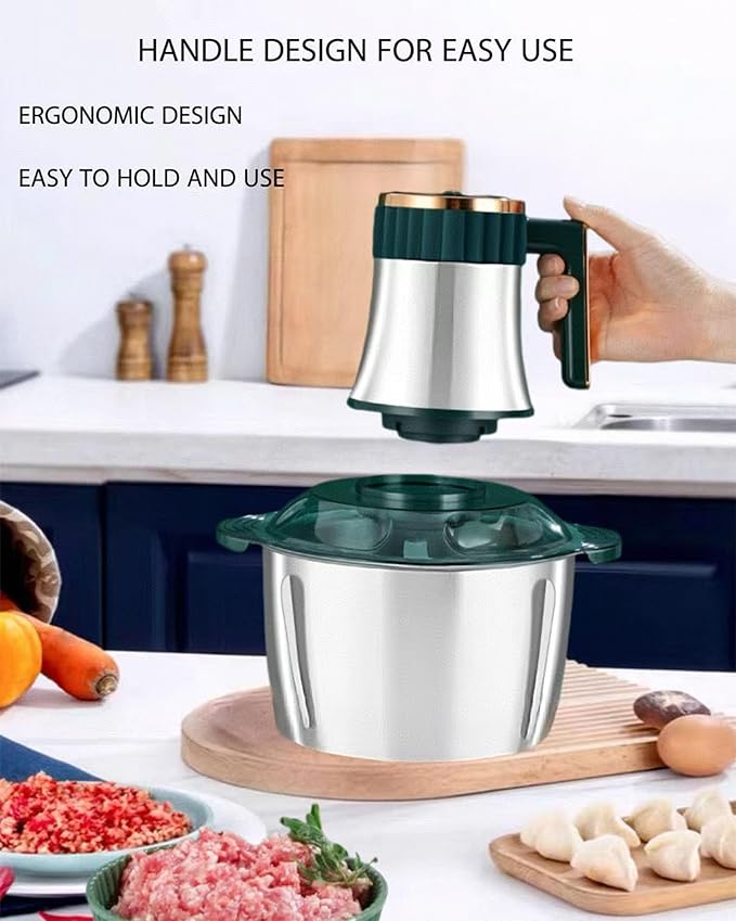 5L Electric Meat Grinder, Stainless Steel Dough Machine, 500w Strong Food Processing Machine, 5-Speed Mode, Used For Dough Stirring, Onion, Meat, Nuts, Fruits, Garlic, Vegetables