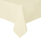 sancua Rectangle Tablecloth - 60 x 120 Inch - Stain and Wrinkle Resistant Washable Polyester Table Cloth, Decorative Fabric Table Cover for Dining Tables, Buffet Parties and Camping, Beige