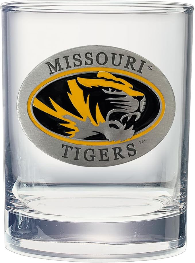 Heritage Pewter Missouri Double Old Fashion | Double Rocks Glass 14 OZ for Liquor | Expertly Crafted Pewter Glass