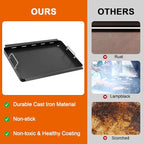 Full-Size Griddle Inserts for Nexgrill 5 Burner 720-0888 720-0888N 720-0882A 720-0882S Grill, Flat Top Griddle with Silicone Handles for Nexgrill Home Depot 4 Burner 720-0830H 720-0830X Grills