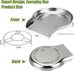Palksky Colander and Strainer Self Drainer Base Plate Stainless Steel for Kitchen, Metal Countertop Draining Tray for Pasta Rice Noodle Fruit Veggie Food Strainer & Ceramic Colander