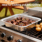 Aluminum Foil Pans 9x13 - Disposable Half Size Deep Steam Table Tin Foil Pans for Oven Baking Cake, Roasting Turkey, Food Prepping, Storing, Freezing, Chafing (30 Pack)