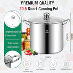 Canning Supplies Starter Kit - Water Bath Canning Pot with Rack,Stainless Steel Canner Kit Set Tools: 2pcs Funnels,3 in 1 Lid Lifter,Ladle,Tongs,Silicon Gloves & Accessories Equipment for Beginner