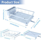 Blue Dish Drying Rack, Dish Rack,Space-Saving Dish Racks for Kitchen Counter with Utensil Holder,Gifts for Women Mothers Day, Kitchen Gadgets & Decor